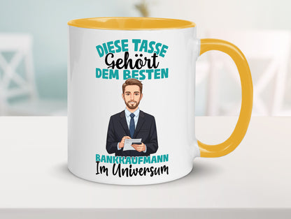 Im Universum: Bankkaufmann | Kaufmann Bank Kaufleute Geschenkidee Humor Tasse