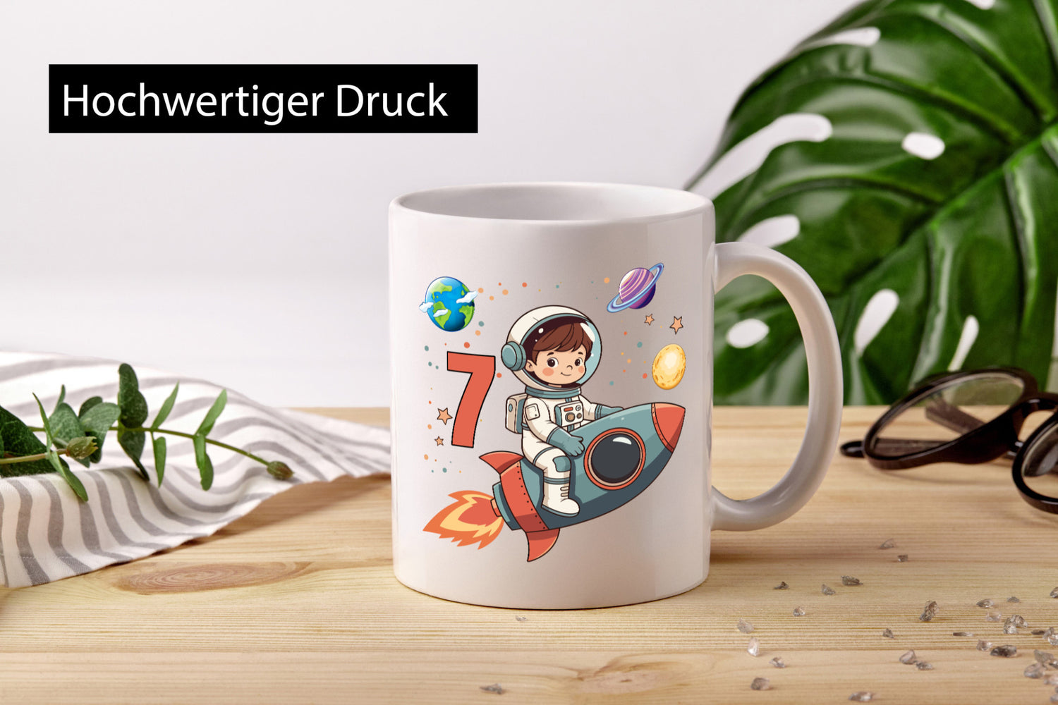 7. Geburtstag | 7 Jahre Astronaut Weltraum Geschenk Geschenkidee lustiger
