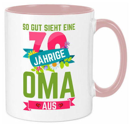 70. Geburtstag | 70 Jährige Oma Großmutter Geschenkidee Familie Humor Tasse