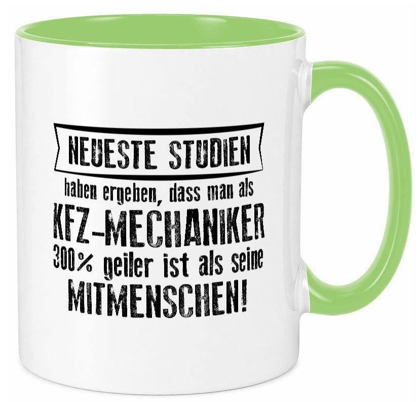 Neuste Studien: KFZ-Mechaniker | Werkstatt Mechaniker Geschenkidee Humor Tasse
