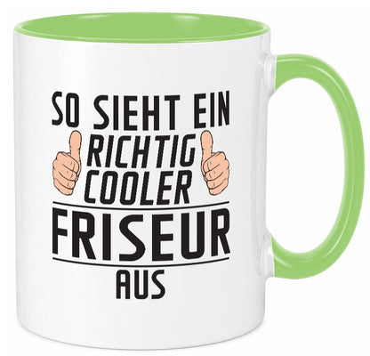 Richtig Cooler Friseur | Frisör Humor Geschenkidee Tasse