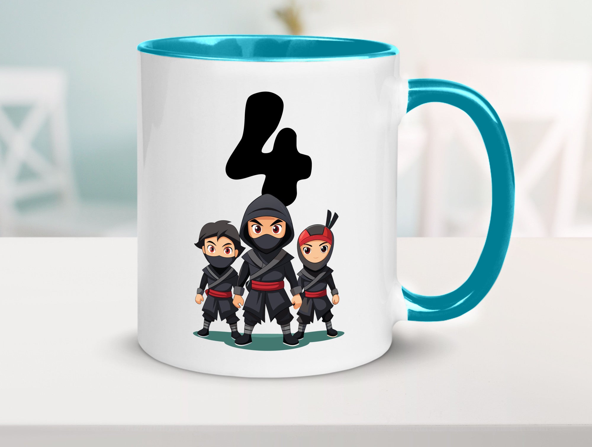 4. Geburtstag | 4 Jahre Ninja lustig Geschenkidee Geschenk Tasse
