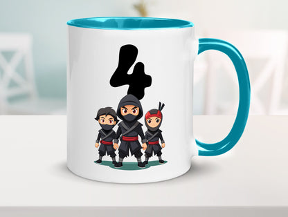 4. Geburtstag | 4 Jahre Ninja lustig Geschenkidee Geschenk Tasse