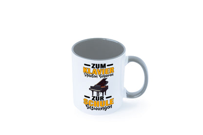 Zum Klavier spielen geboren zur Schule gezwungen v2 lustiger Spruch Geschenk