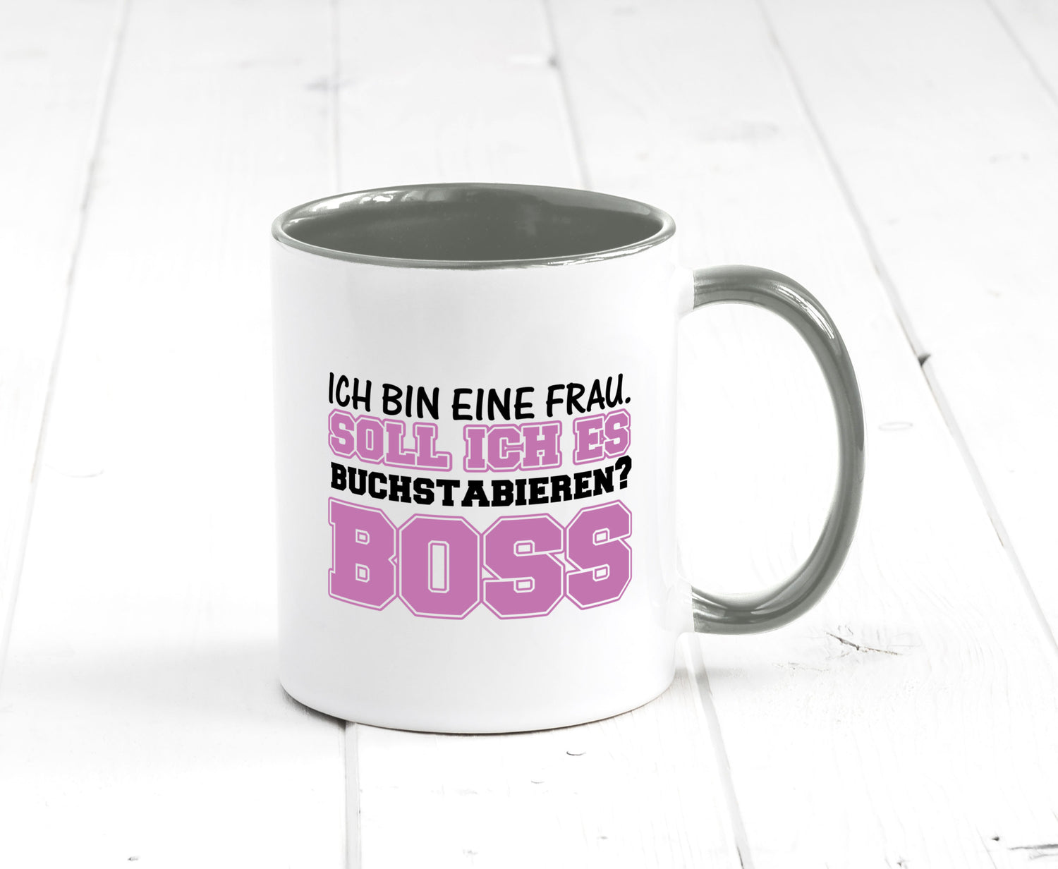 Ich bin der Boss Geschenk Humor Geschenkidee lustiger Spruch Tasse