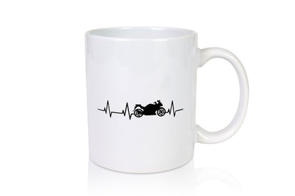 Motorrad Herzschlag | Biker Motorradfahrer Fahrer Geschenkidee Humor Tasse