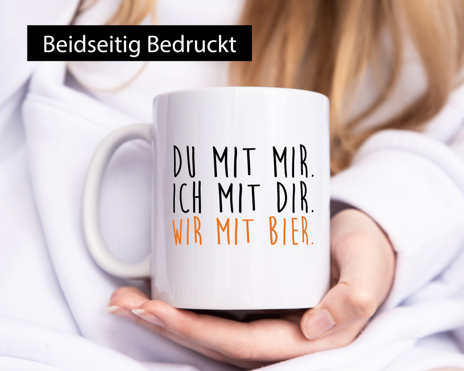 Wir mit Bier | Bierliebhaber Biertrinker Freunde Pils Geschenk Humor
