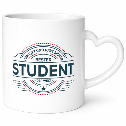 Geprüft und sicher: Student | Universität Uni Studium Geschenkidee Humor Tasse