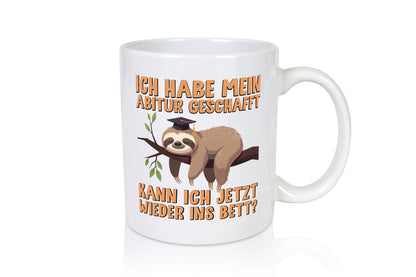 Abi Geschafft | Abschluss Faultier v2 Humor Tierliebhaber Geschenkidee Tasse