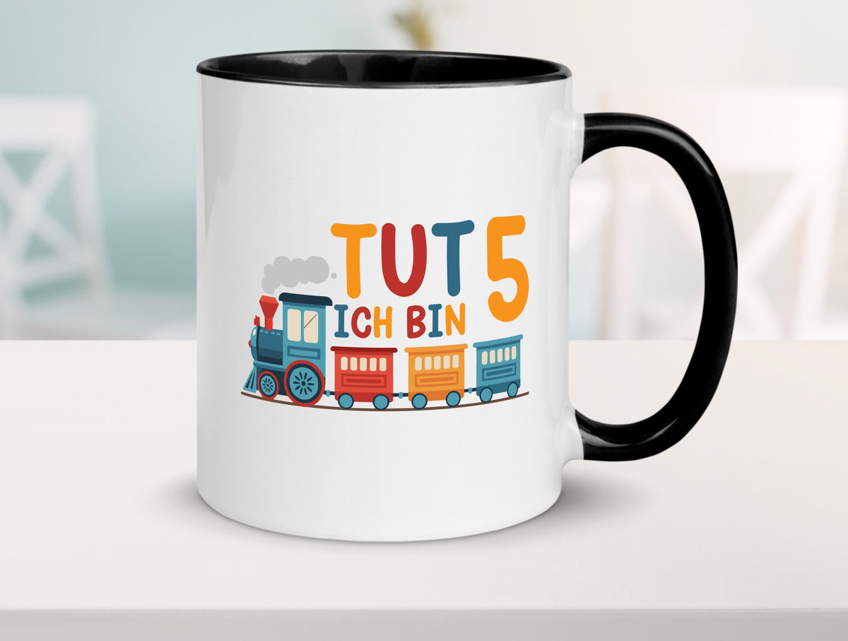 5. Geburtstag | 5 Jahre Eisenbahn Zug junge lustiger Spruch Geschenk Tasse