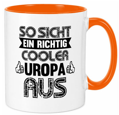 So sieht ein cooler uropa aus | Enkel lustiger Spruch Geschenk Familie Tasse