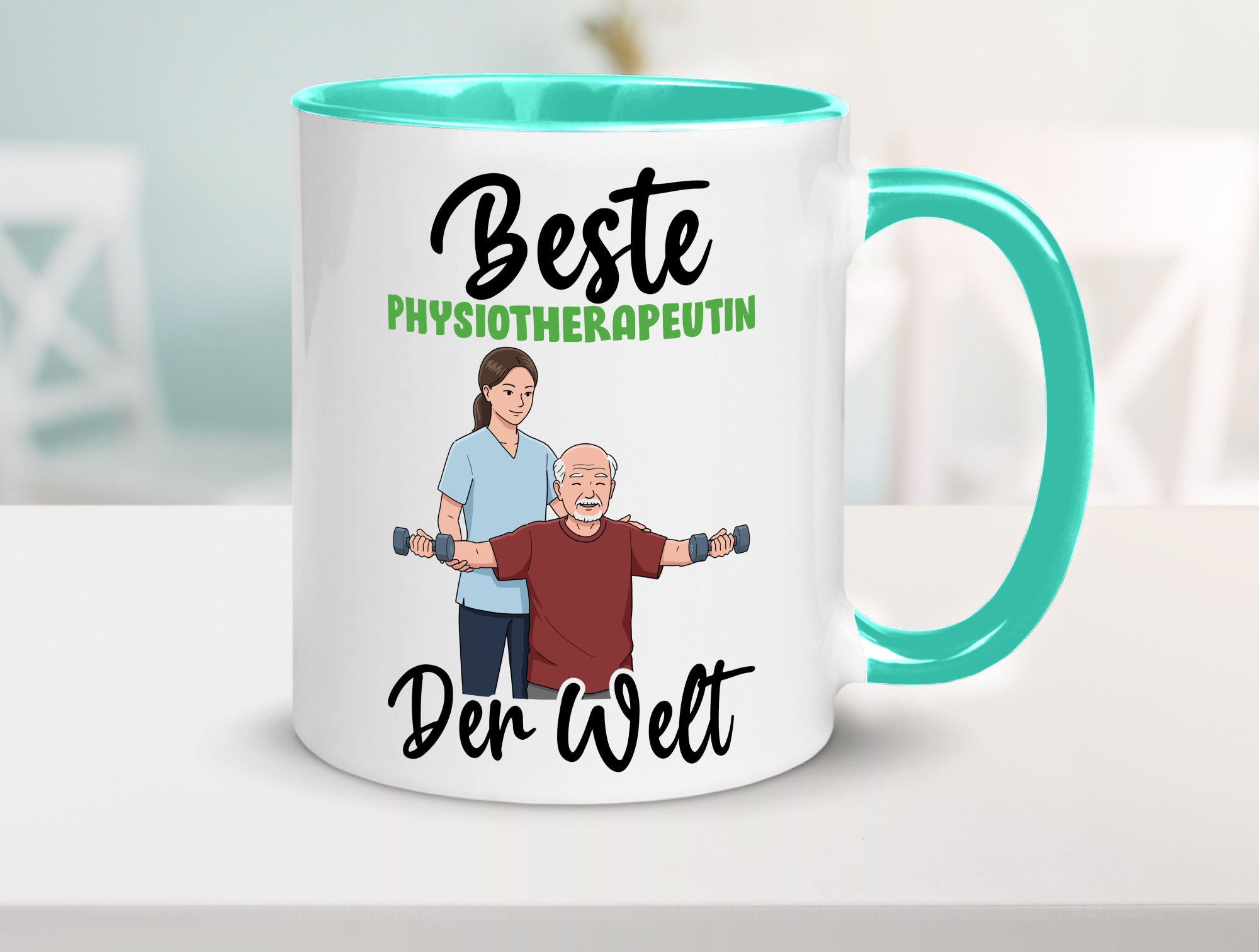Beste Physiotherapeutin v3 lustig Humor Geschenkidee Geschenk Tasse