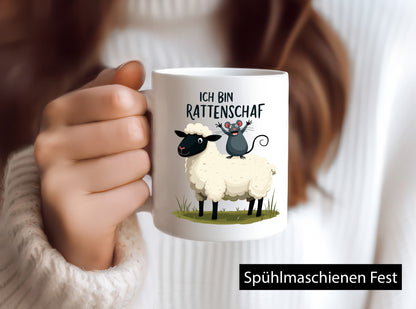 Ich bin Rattenschaf | Wortspiel Schafswolle schäftschen v2 lustiger Spruch