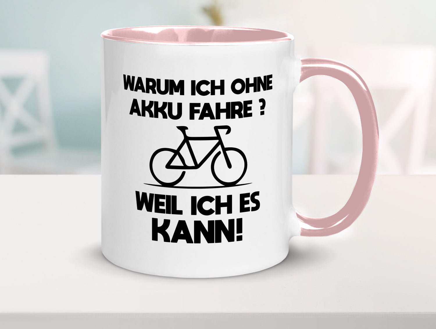Warum ich ohne Akku fahre weil ichs kann | Radfahren Geschenk Humor