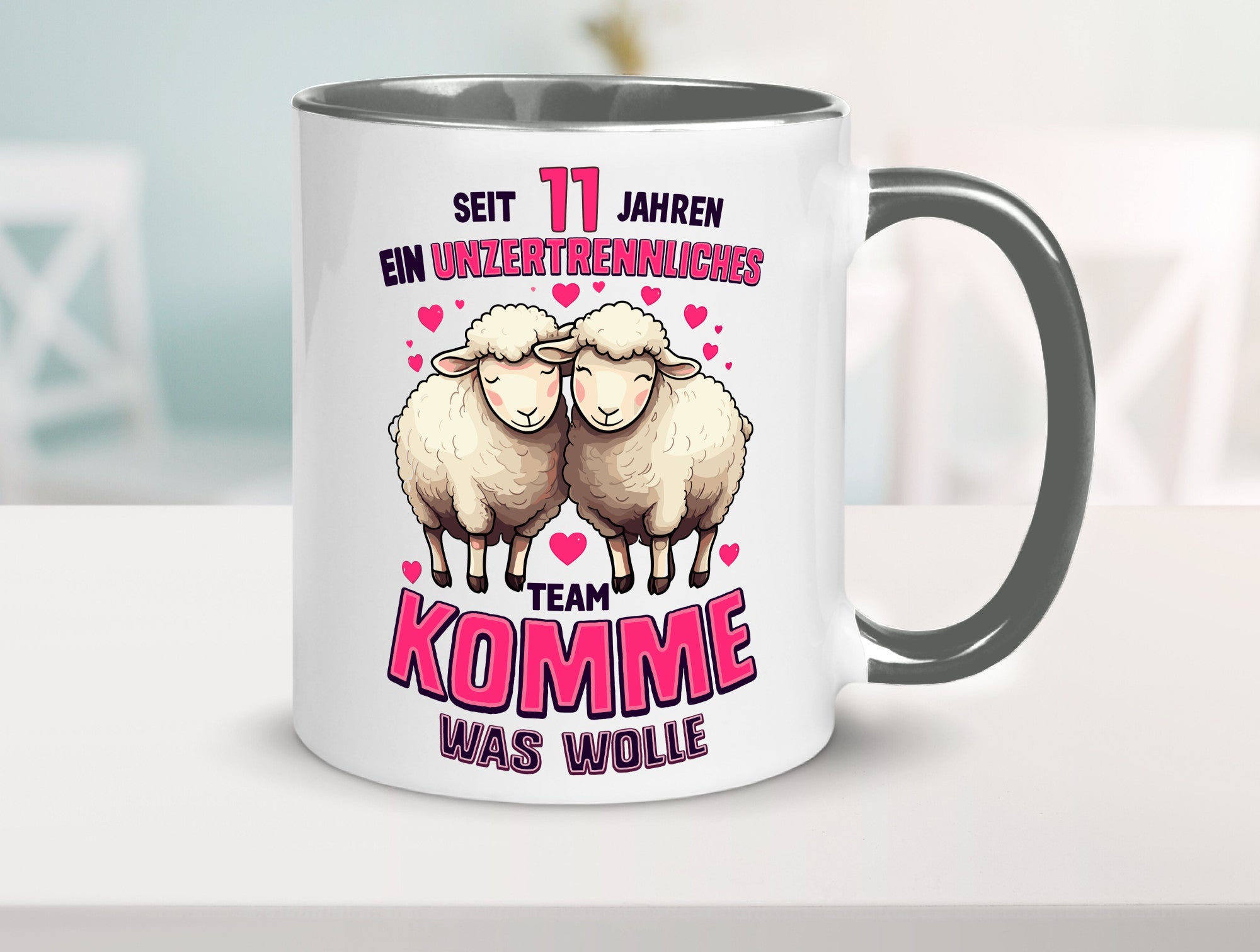 11 Jahre Verheiratet | ein Team Ehepaar v2 Humor Geschenkidee Tasse