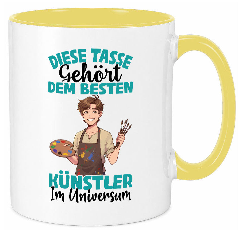 Im Universum: Künstler | Kunst Geschenkidee Humor Tasse