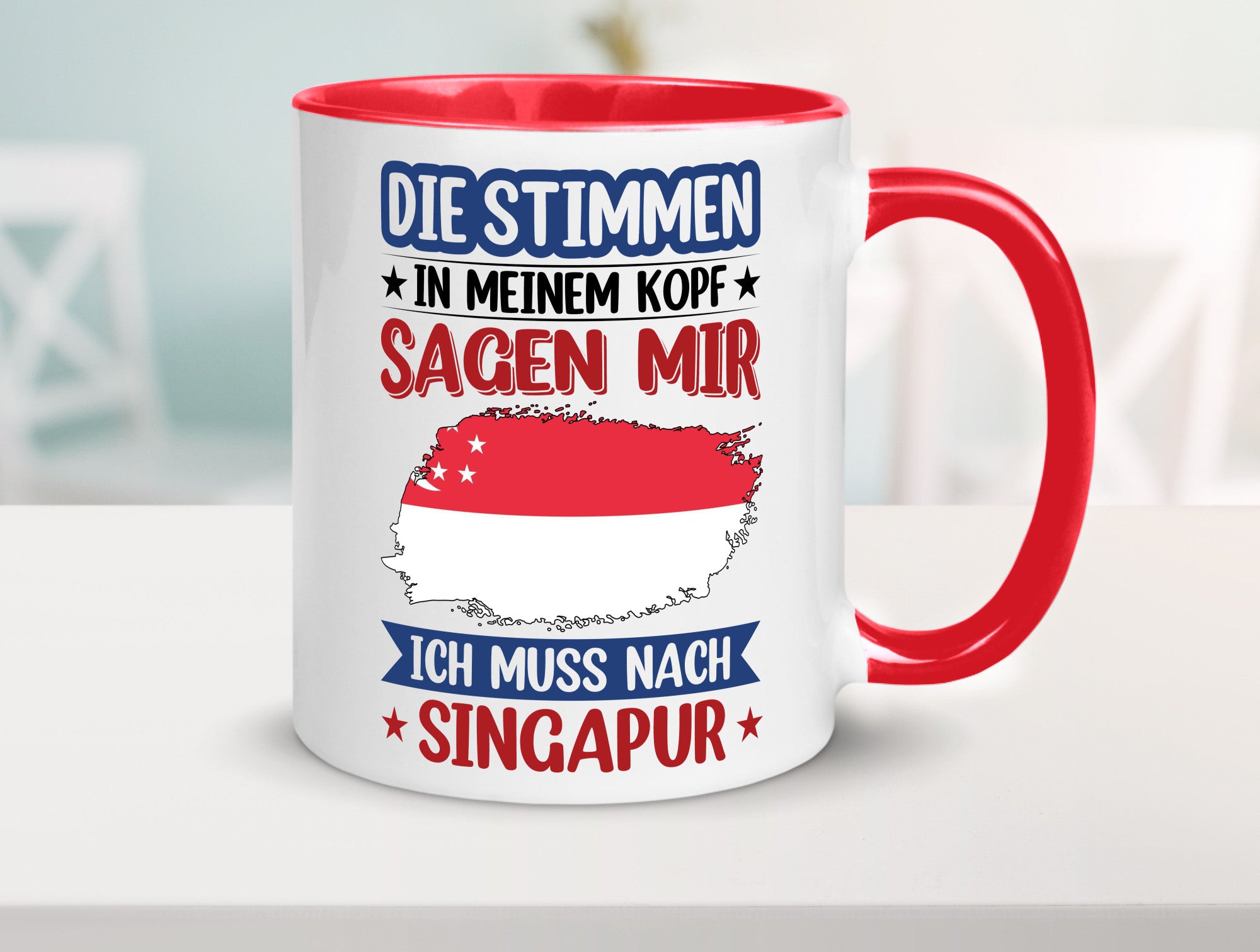Singapur | Urlaub Stimmen in meinem Kopf Traumland v2 lustiger Spruch Geschenk