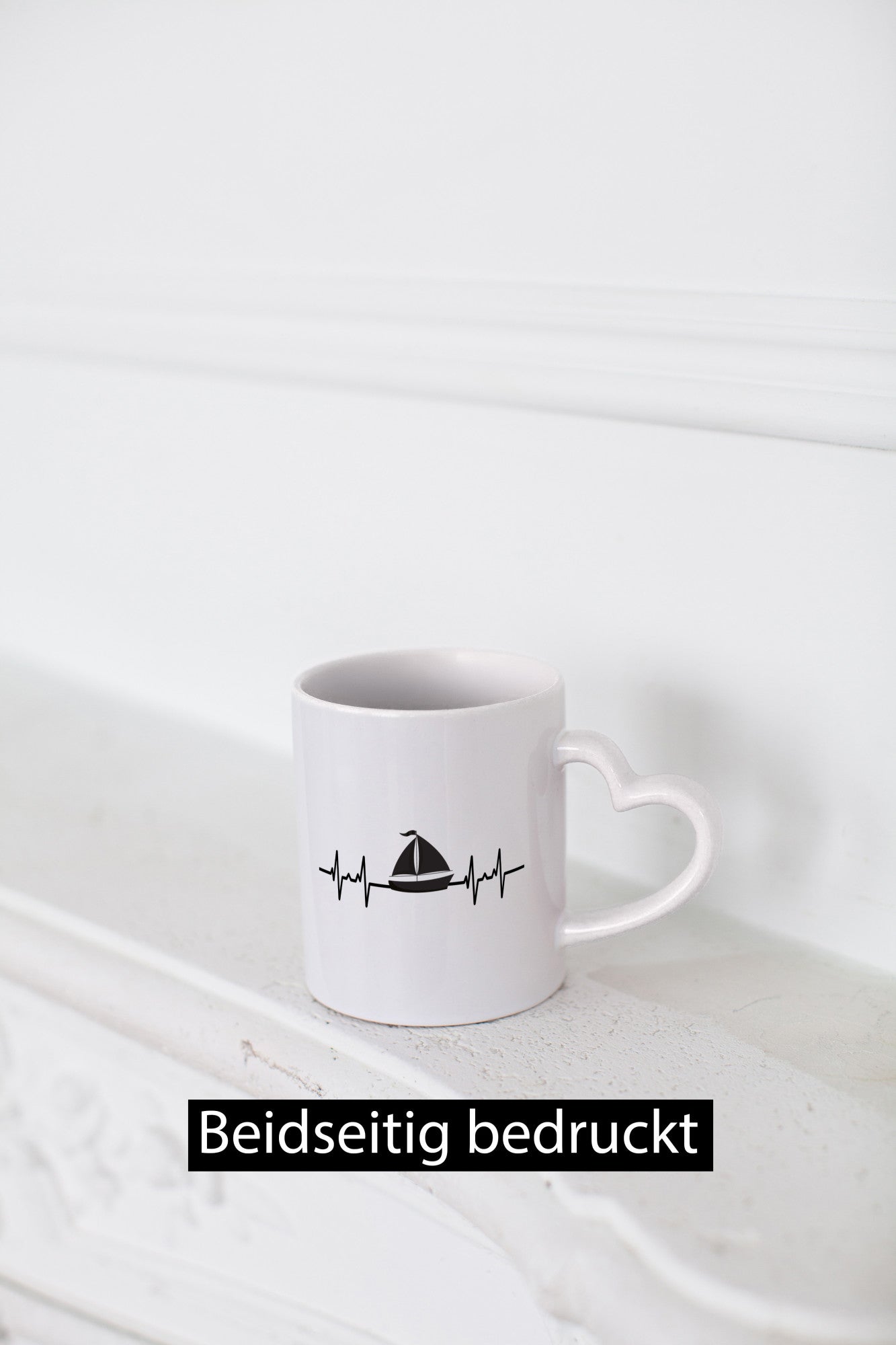 Segelboot Herzschlag | Motiv Segler segeln Boot lustiger Spruch Geschenk Humor