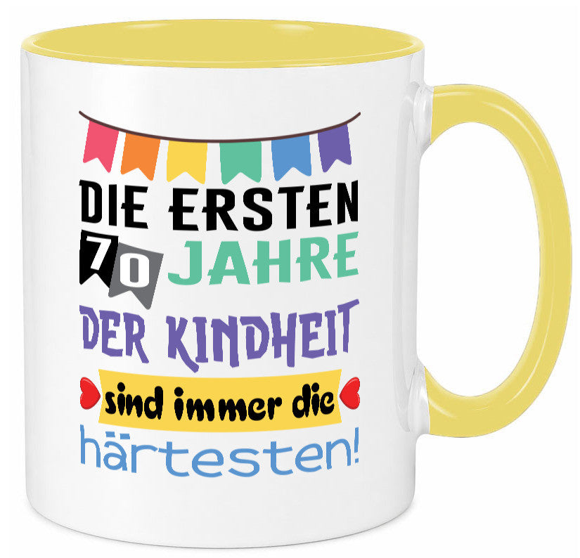 Die ersten 70 Jahre der Kindheit | 70. Geburtstag Rentner Humor Ruhestand