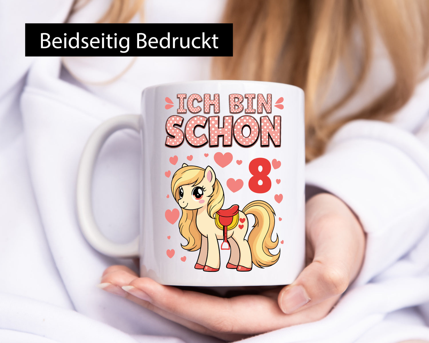 8. Geburtstag | 8 Jahre Mädchen Reiten Pony Geschenkidee Humor Tasse