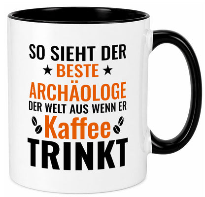 Kaffee trinkt: Archäologe | Archäologie Forscher lustig Humor Geschenkidee