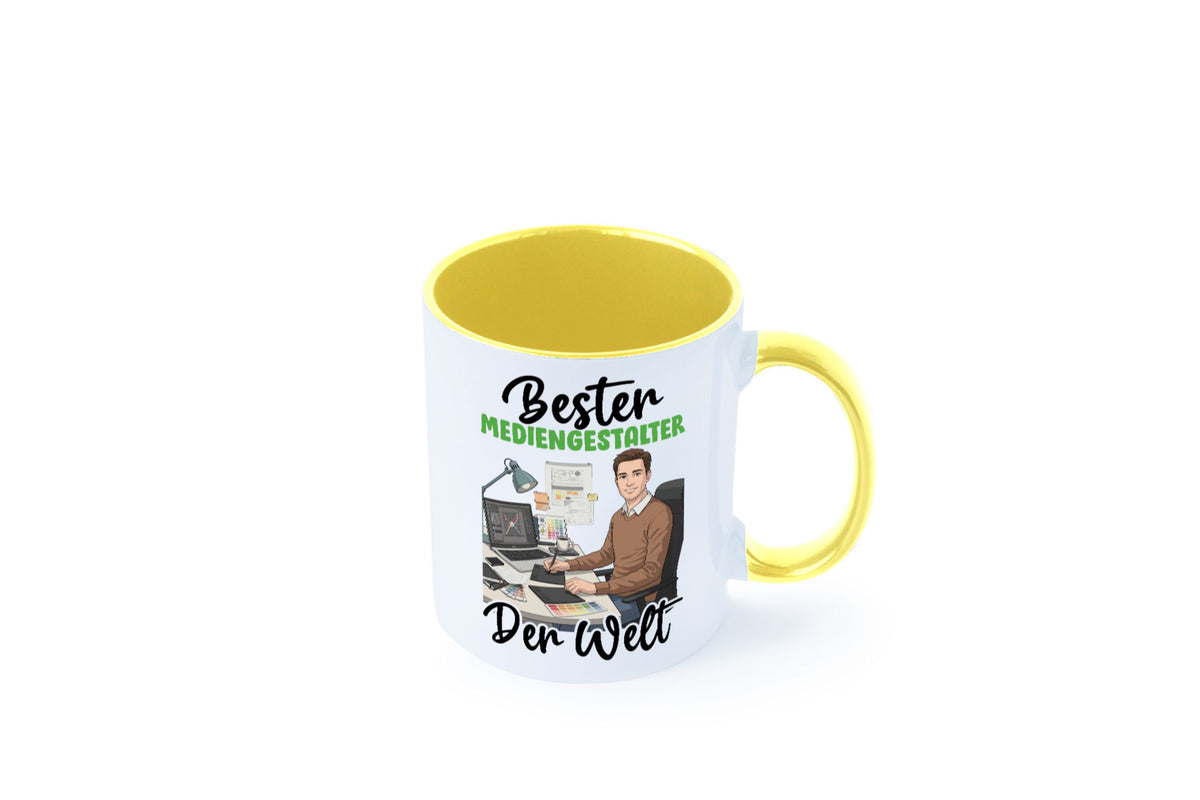 Bester Mediengestalter | Medien v2 Geschenk Humor Geschenkidee lustiger Spruch Tasse