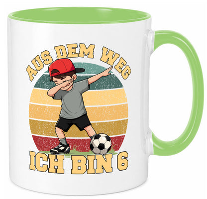 6. Geburtstag | 6 Jahre Fußball Junge Fußballer Geschenk Geschenkidee lustiger Tasse