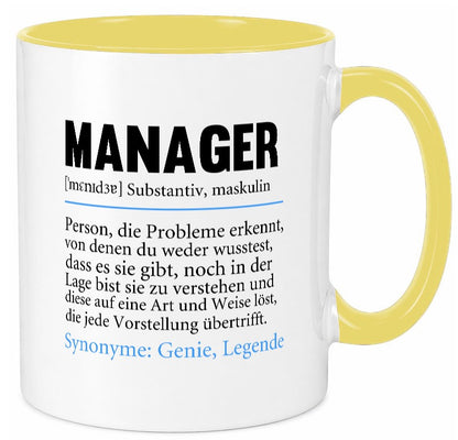 Manager | Definition lustig Management Geschenk Humor Geschenkidee lustiger Tasse