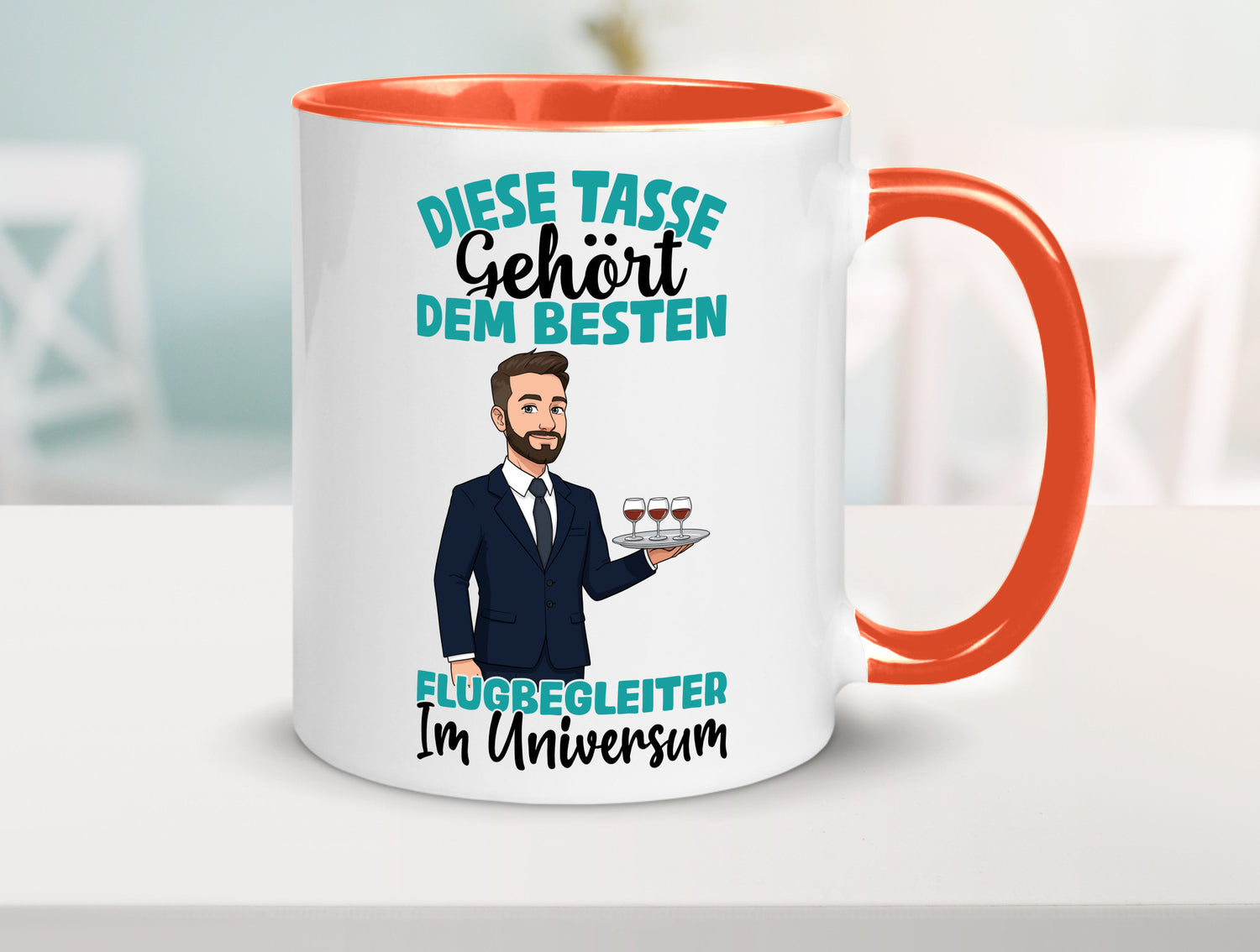 Im Universum: Flugbegleiter | Steward Flughafen Humor Geschenkidee Tasse