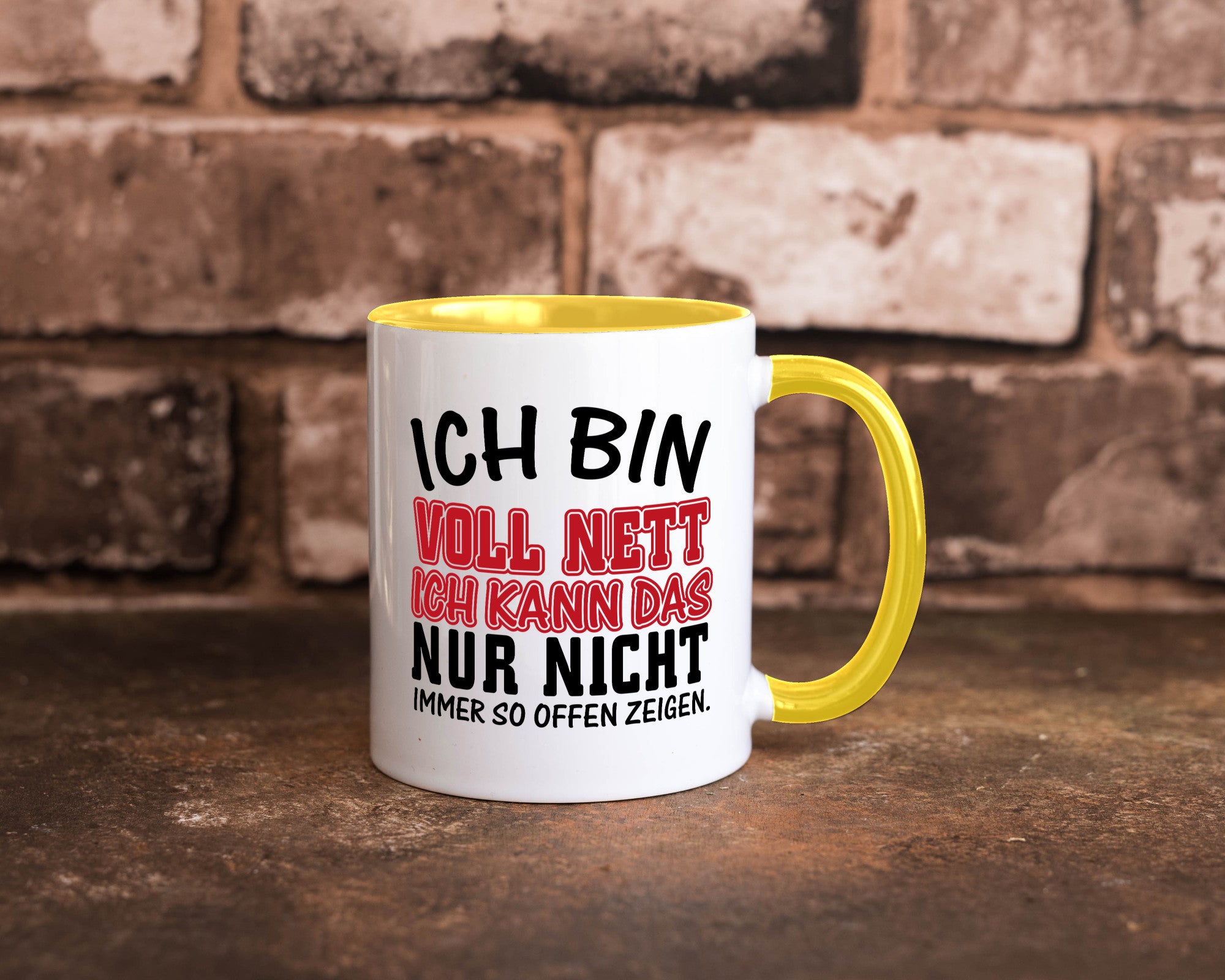 Ich bin voll nett Geschenkidee Humor Tasse