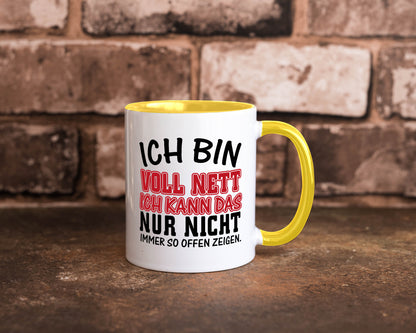 Ich bin voll nett Geschenkidee Humor Tasse