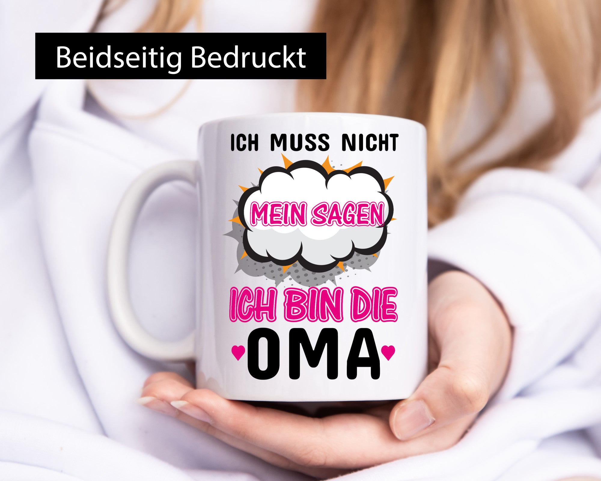 Ich muss nicht nein sagen bin die Oma lustig Familie Geschenkidee Geschenk Tasse