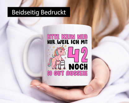 42. Geburtstag | 42 Jahre Mit noch so gut aussehen lustiger Spruch Geschenk