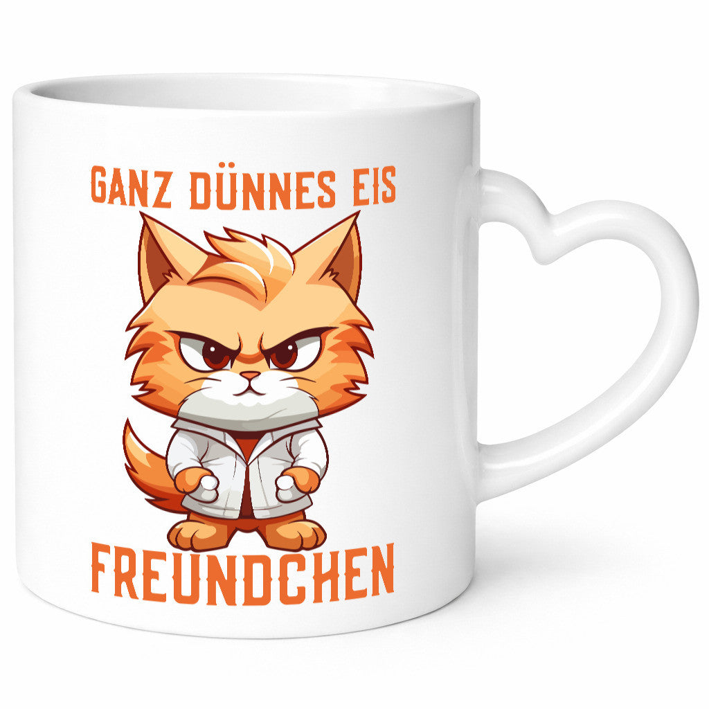 Ganz dünnes Eis Freundchen | coole Katze lustiger Spruch Geschenk Tierliebhaber