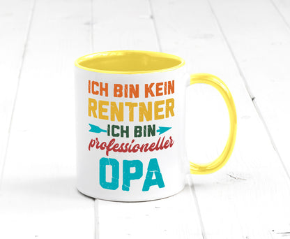 Ich bin Professioneller Opa | Rentner Großvater Geschenkidee Familie Humor Tasse