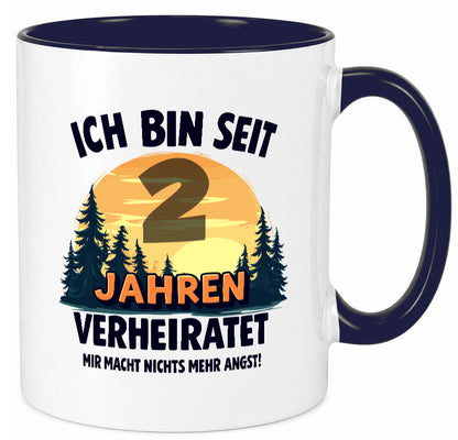 Ich bin Verheiratet | 2. Hochzeitstag Ehepaar lustiger Spruch Geschenk Humor Tasse