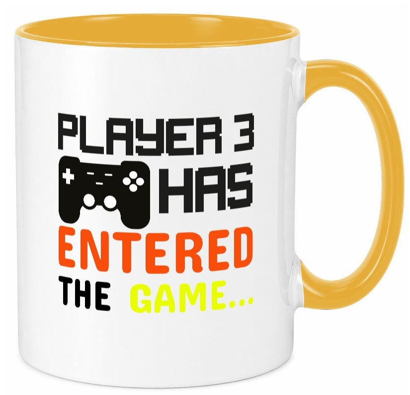 Player 3 | Schwangerschaft Tasse Nachwuchs Eltern Humor Geschenkidee
