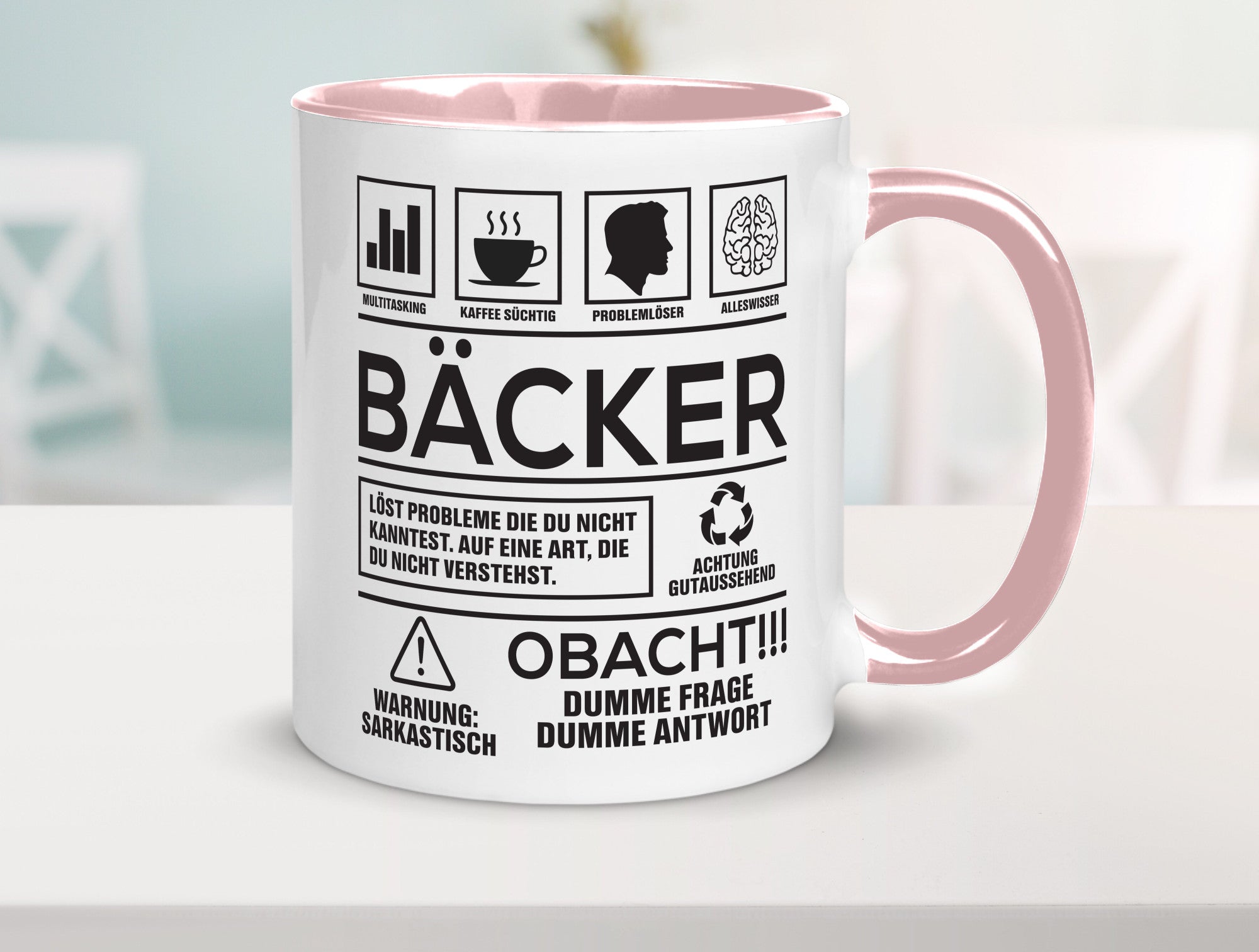 Achtung Probleme Bäcker | Bäckerei Backen Konditor Geschenk Humor Geschenkidee