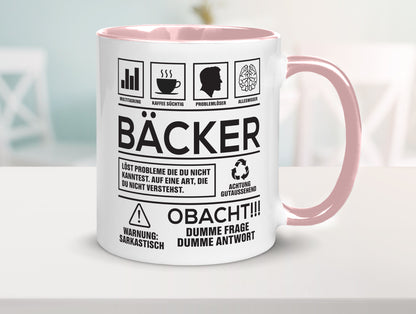 Achtung Probleme Bäcker | Bäckerei Backen Konditor Geschenk Humor Geschenkidee