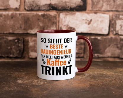 Kaffee trinkt: Bauingenieur | Ingenieur Geschenkidee Humor Tasse