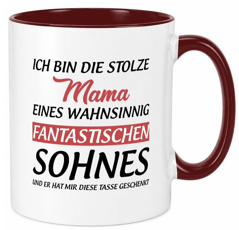 Stolze Mama | Sohn hat mir diese Tasse geschenkt Geschenkidee Familie Humor