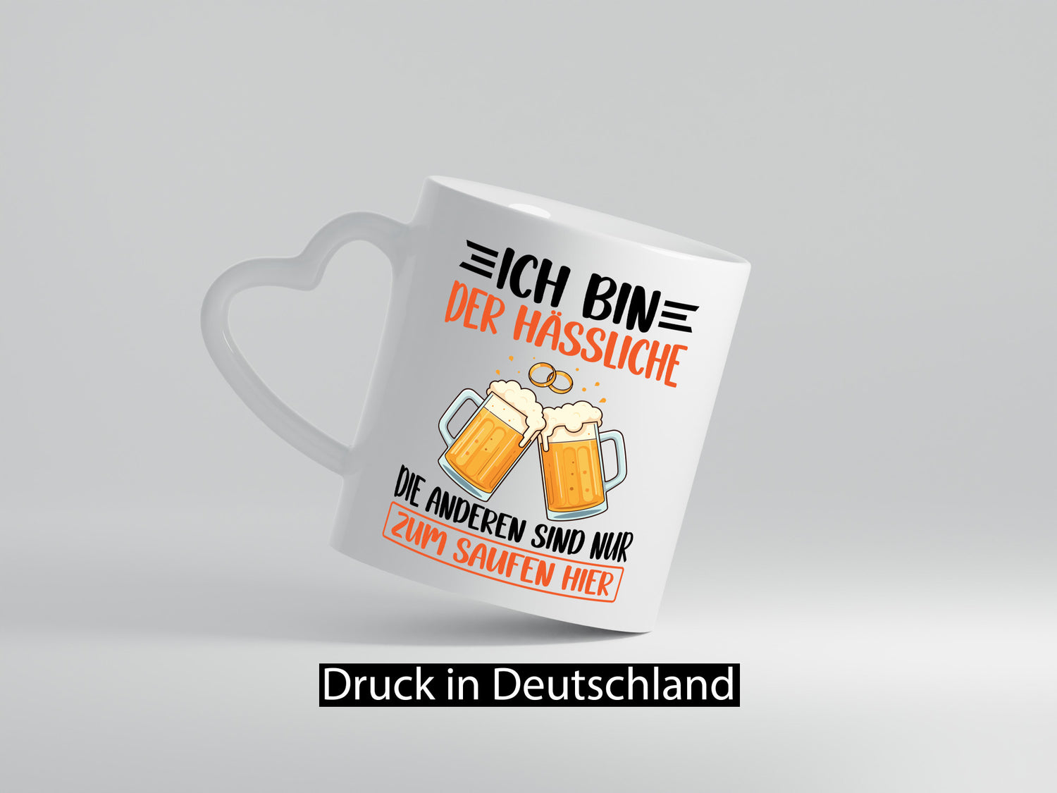 Bin der Hässliche die anderen sind nur zum Saufen Hier | JGA Geschenkidee Humor