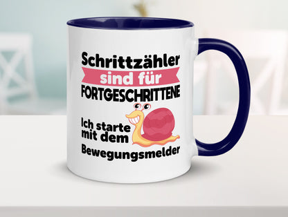 Schrittzähler Fortgeschrittene, Bewegungsmelder | Schnecke Geschenk Humor