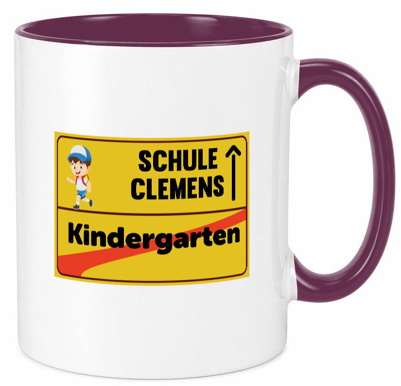 Bye Kindergarten | Schule Clemens Geschenkidee Humor Tasse