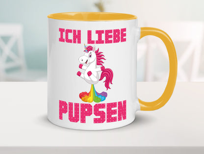 Ich liebe pupsen | Einhorn Pups lustiger Spruch Humor Geschenkidee Tasse