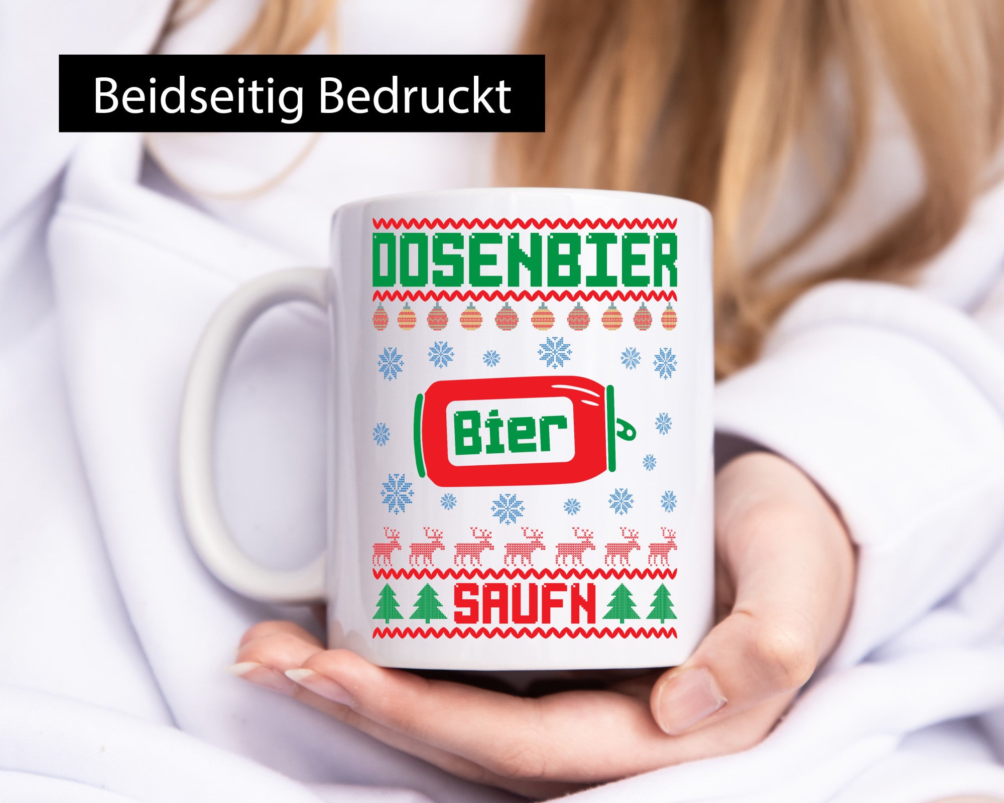 Dosenbier Saufn | Ugly Christmas Weihnachten Humor Geschenkidee Tasse