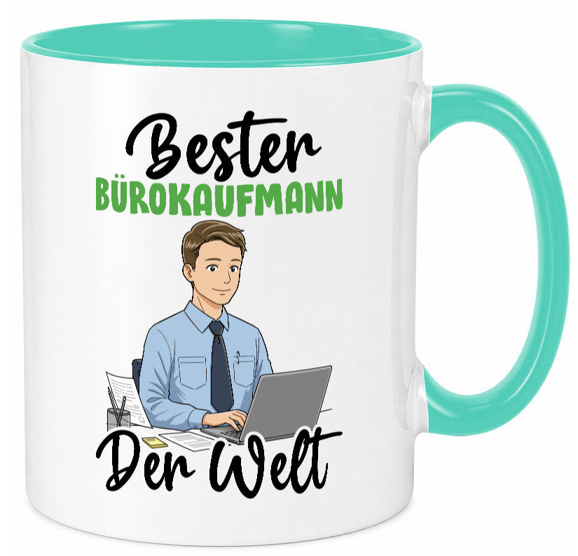 Bester Bürokaufmann | Kaufmann v2 lustig Arbeit Kollegen Büro Geschenk Tasse