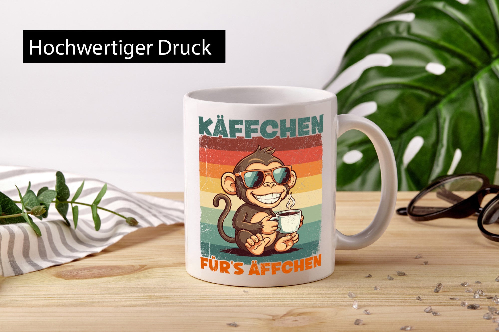 Coffee for the Monkey | Monkey Vintage Humor Gift Idea Mug