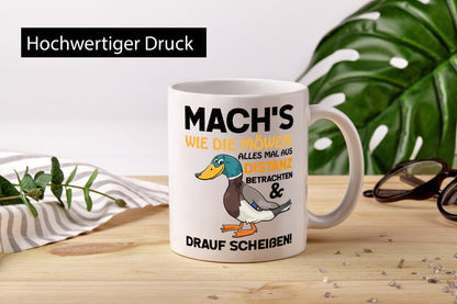 Scheiß drauf Geschenk Humor Geschenkidee lustiger Spruch Tasse