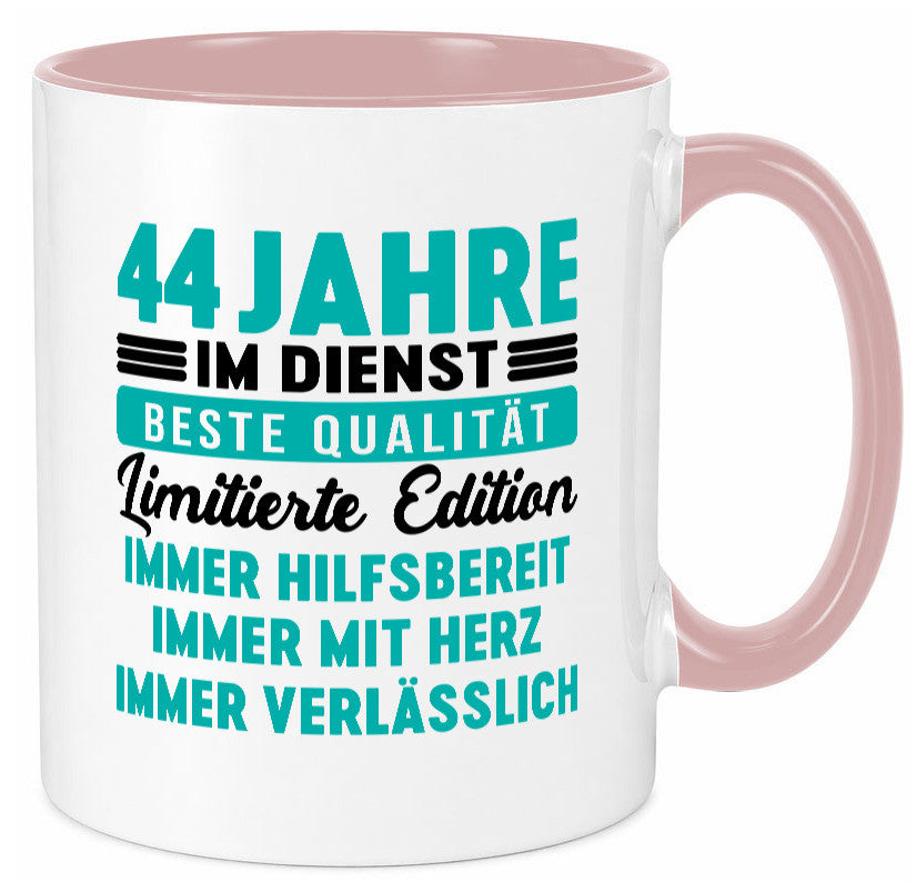 44 Jahre im Dienst | Jubiläum Arbeit v5 lustig Kollegen Büro Geschenk Tasse